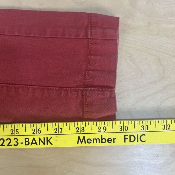 Cabi Womens Pants Size 0 Faded Red Tapered Leg Pockets Classic Casual Comfort - Picture 5 of 11